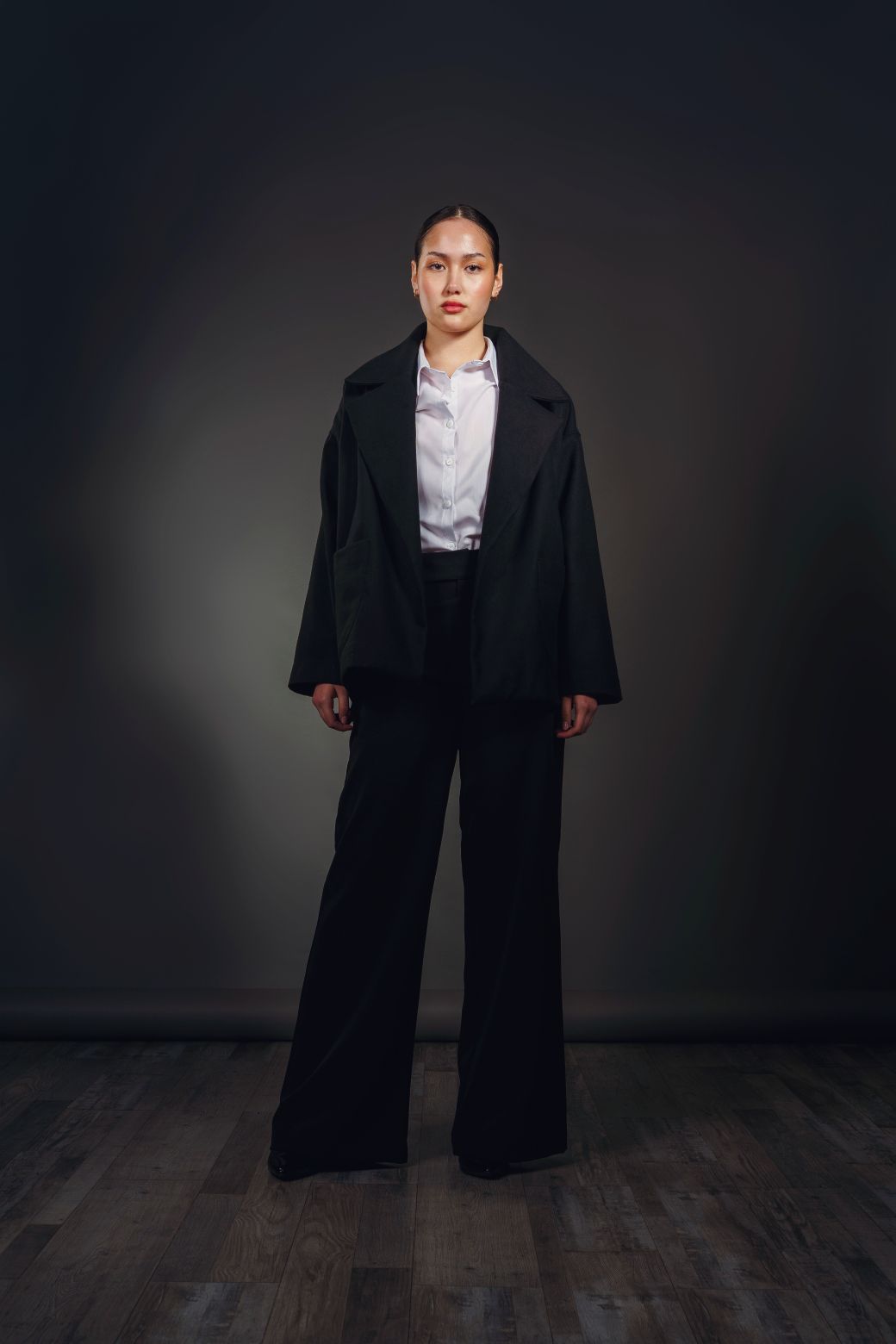 CHAQUETÓN MOUFLON DE LANA NEGRO
