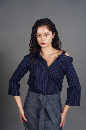 CAMISA ASIMETRICA BLUE