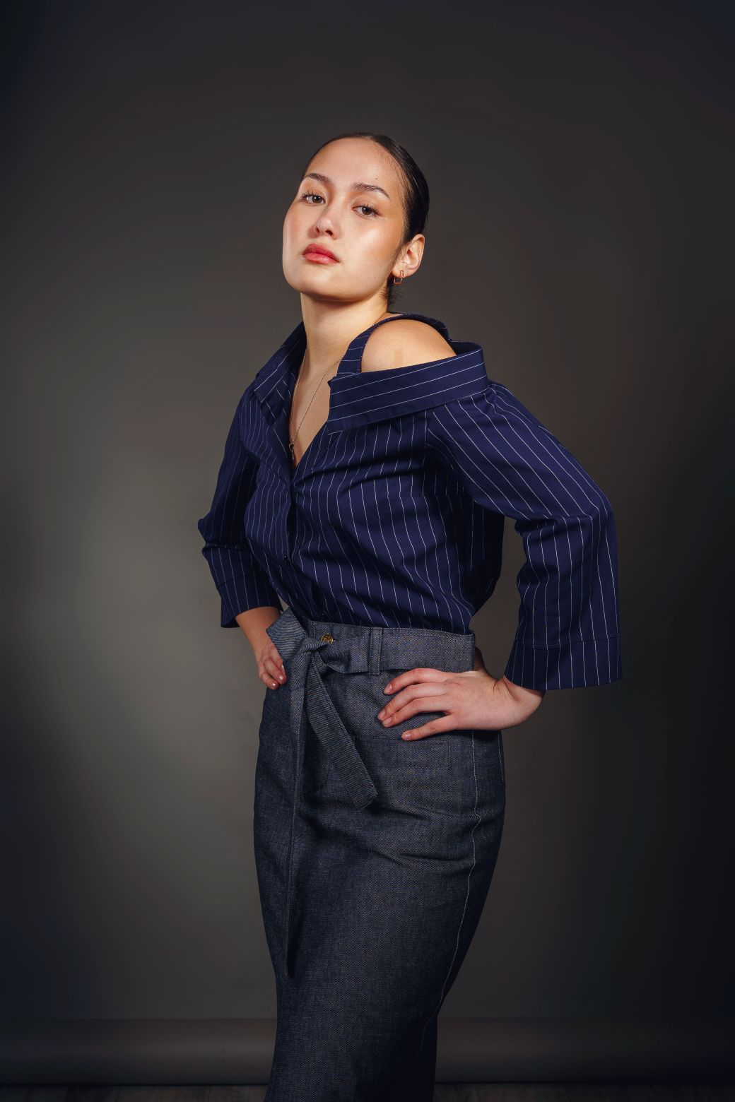 CAMISA ASIMETRICA BLUE