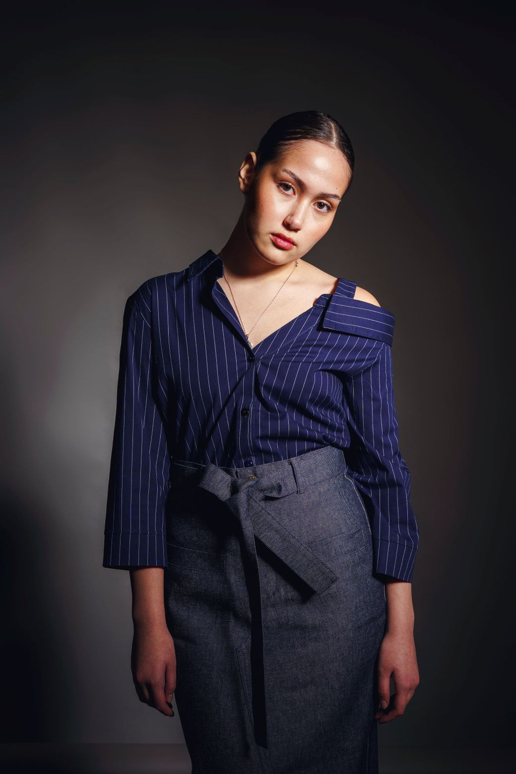 CAMISA ASIMETRICA BLUE